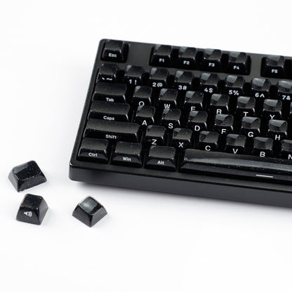 YMDK 136 Keys Jelly Black Double-shot PC Material OEM Profile Backlit Side Print Keycaps for 61/68/84/104/108 MX Mechanical Keyboard