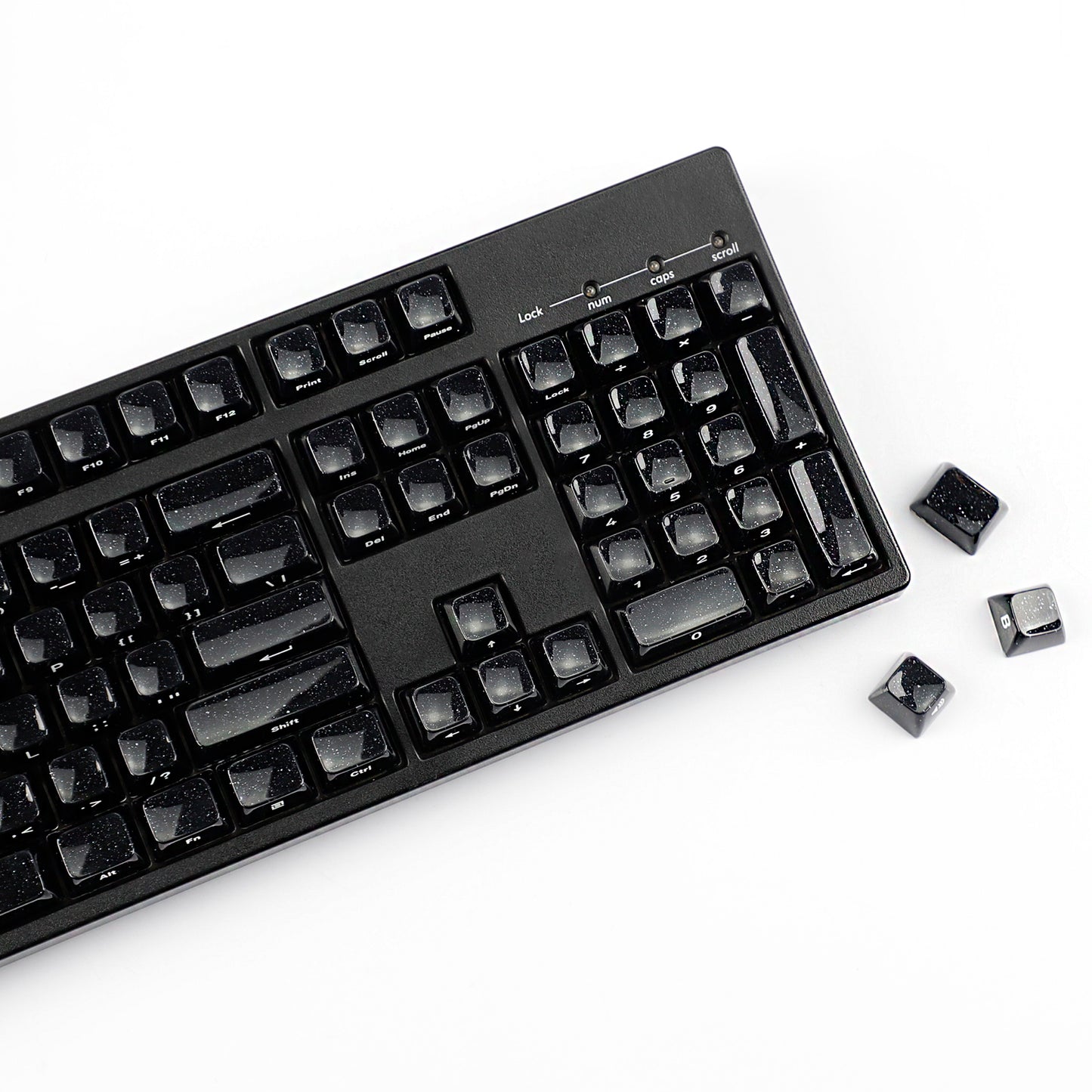 YMDK 136 Keys Jelly Black Double-shot PC Material OEM Profile Backlit Side Print Keycaps for 61/68/84/104/108 MX Mechanical Keyboard