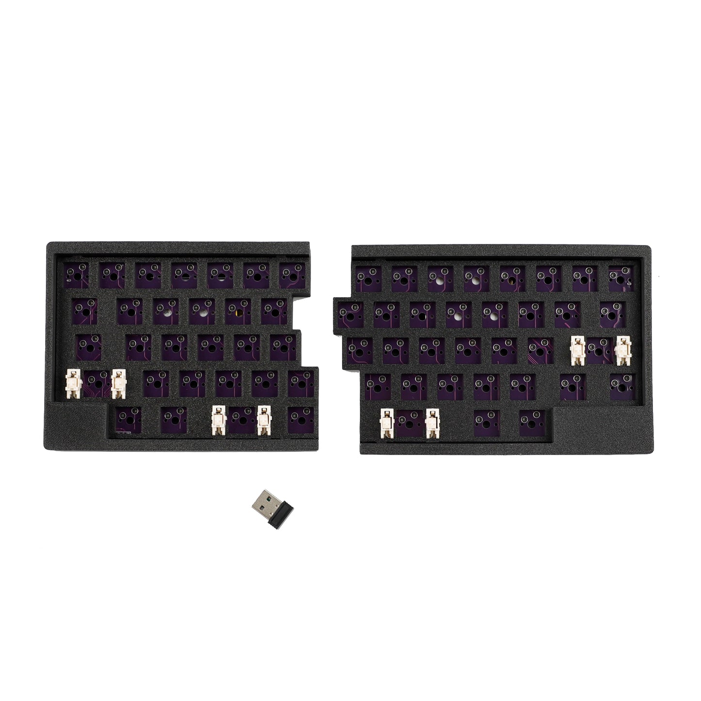 WHKB Wireless Split Mechanical Keyboard, 2.4G Ergonomic Split Hot Swap Keyboard, Programmable VIAL Gaming Keyboard Kit