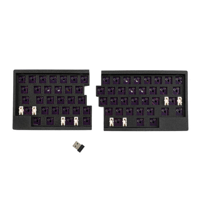 WHKB Wireless Split Mechanical Keyboard, 2.4G Ergonomic Split Hot Swap Keyboard, Programmable VIAL Gaming Keyboard Kit