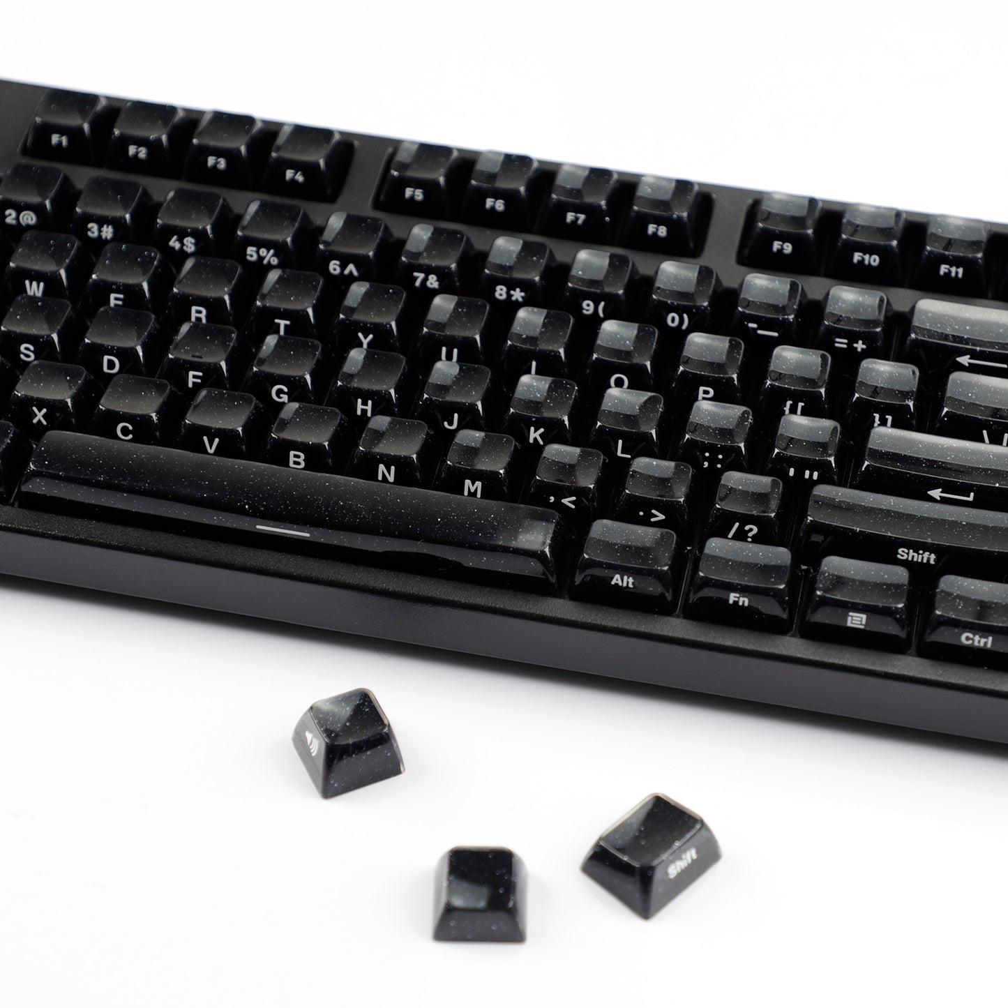 YMDK 136 Keys Jelly Black Double-shot PC Material OEM Profile Backlit Side Print Keycaps for 61/68/84/104/108 MX Mechanical Keyboard