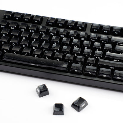 YMDK 136 Keys Jelly Black Double-shot PC Material OEM Profile Backlit Side Print Keycaps for 61/68/84/104/108 MX Mechanical Keyboard