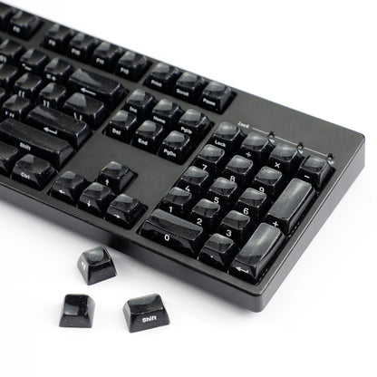 YMDK 136 Keys Jelly Black Double-shot PC Material OEM Profile Backlit Side Print Keycaps for 61/68/84/104/108 MX Mechanical Keyboard