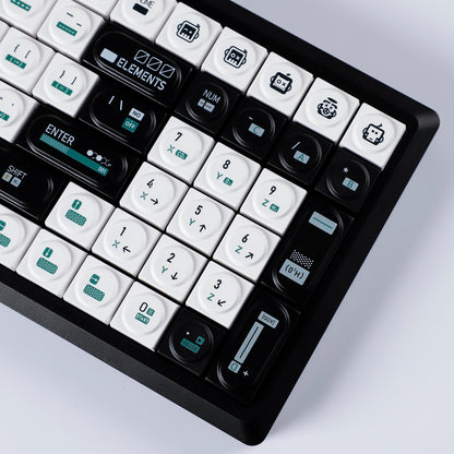 YMDK Bricks Full Set 138 keys Keycaps Classic Blocks Theme Color UV Print Frosted Low Profile Keycap for Mechanical Keyboard 104 87 84 68 61