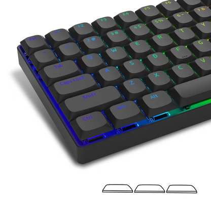 YMDK Ultra-slim Low Profile Keycaps 127 Keys Dye-Sub JWA Profile Backlit Shine Through Keycap for nuphy keychron 61/68/87/98/104/108 MX Ultra-Slim Keyboard