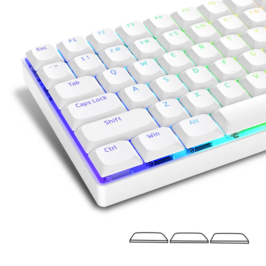 YMDK Ultra-slim Low Profile Keycaps 127 Keys Dye-Sub JWA Profile Backlit Shine Through Keycap for nuphy keychron 61/68/87/98/104/108 MX Ultra-Slim Keyboard