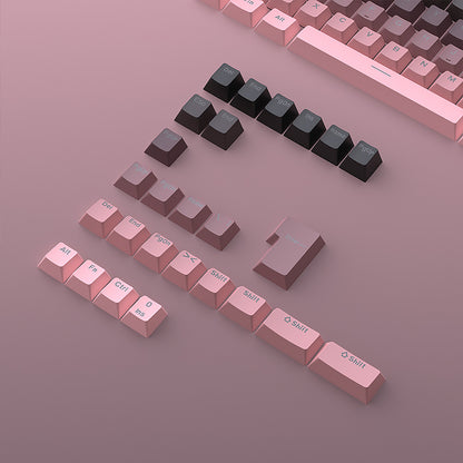 YMDK Gradient Keycaps Thick PBT Keycap Blacklit Shine Through OEM Profile 134 Key Set Cherry Profile Dye Sub Minimalist Style Custom Key Cap for MX Mechanical Keyboards