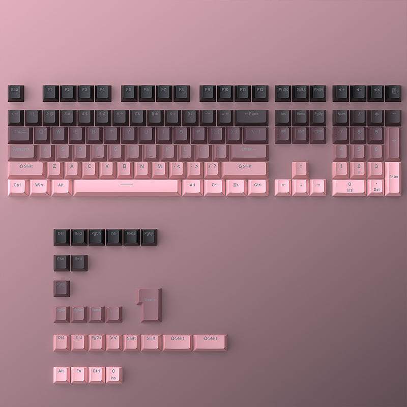 YMDK Gradient Keycaps Thick PBT Keycap Blacklit Shine Through OEM Prof
