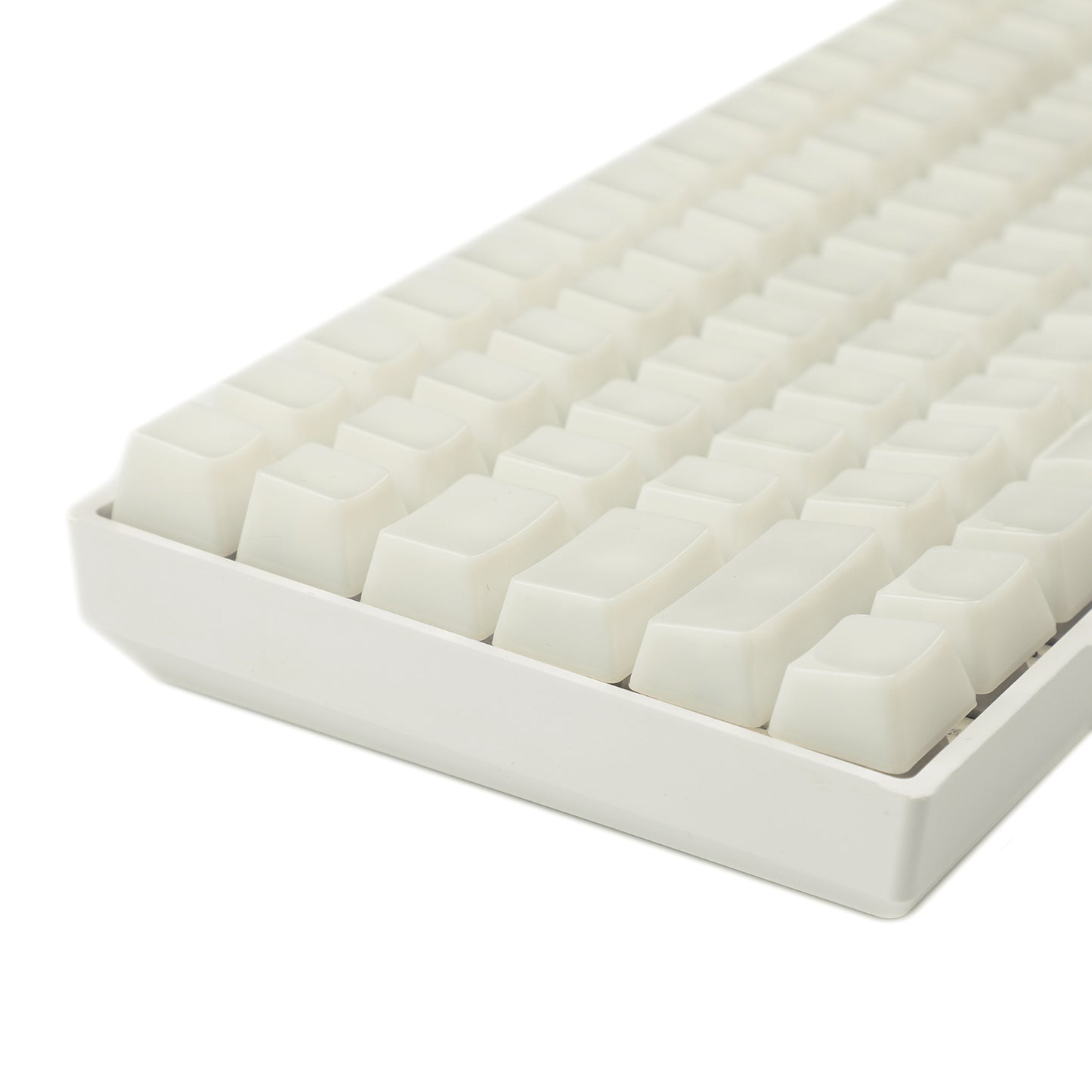 YMDK 120 Milk Fog Blank Keycaps(OEM Profile ABS Shine Through Blank/ANS ISO 1.2mm Thickness)