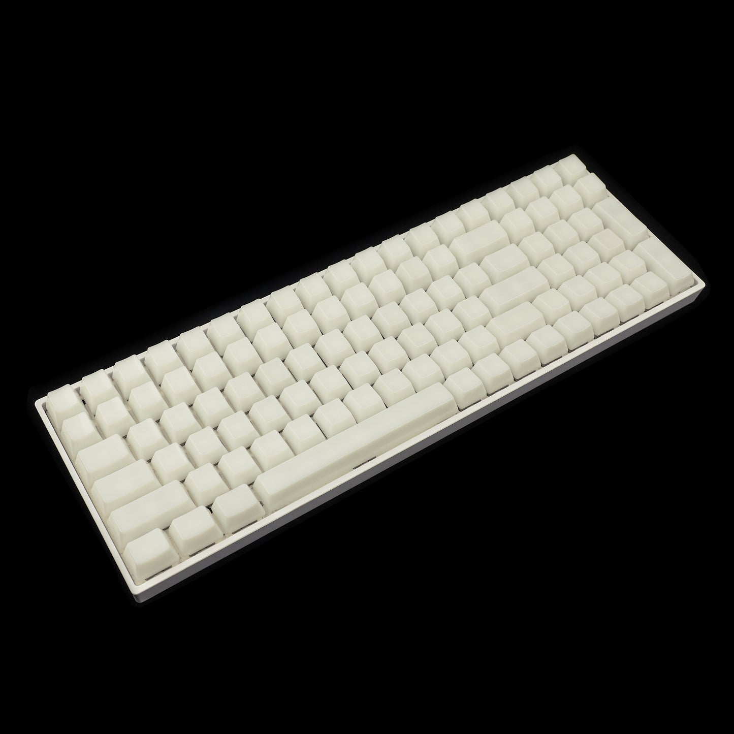 YMDK 120 Milk Fog Blank Keycaps(OEM Profile ABS Shine Through Blank/ANS ISO 1.2mm Thickness)