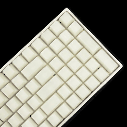 YMDK 120 Milk Fog Blank Keycaps(OEM Profile ABS Shine Through Blank/ANS ISO 1.2mm Thickness)
