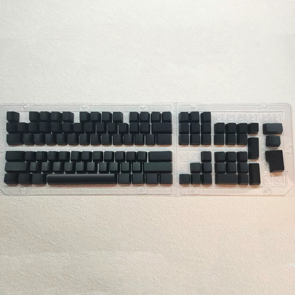 YMDK 108 Keys Black White Blank ABS Spray-painted OEM XDA Profile Keycaps for MX Mechanical Keyboards DIY Laser Engraving