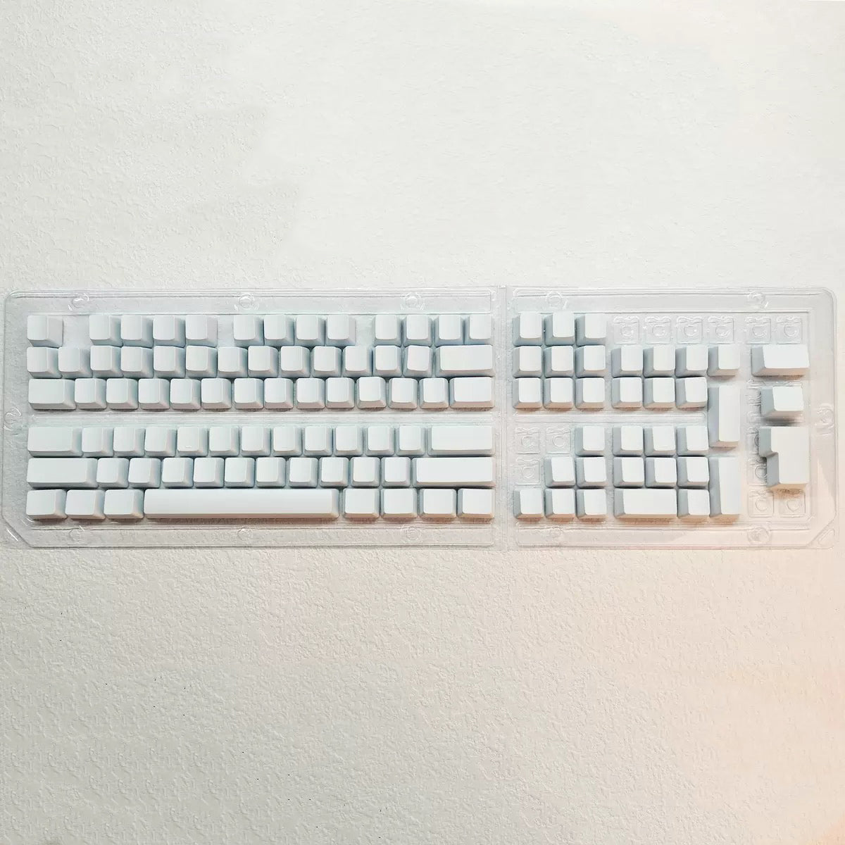 YMDK 108 Keys Black White Blank ABS Spray-painted OEM XDA Profile Keycaps for MX Mechanical Keyboards DIY Laser Engraving