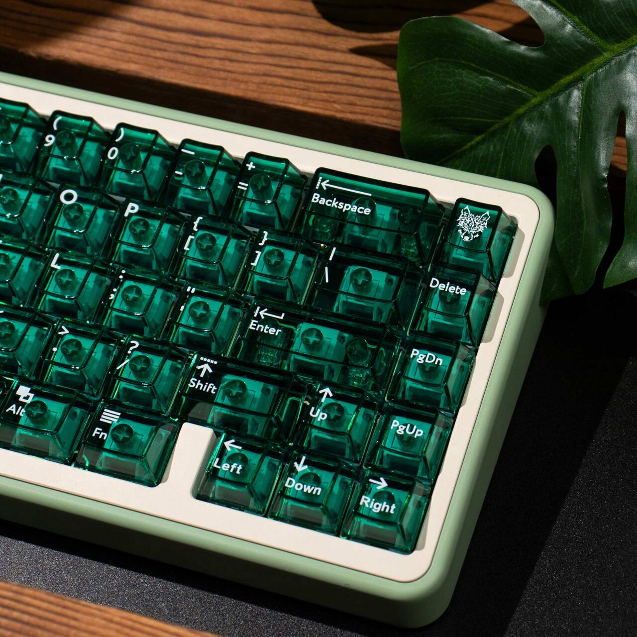 YMDK Hawaii Snow Mountain Full Set Keycaps 208 Keys PBT Dye Sub+PC Pad Printing Keycap Transparent Key Caps Cherry Profile for MX Mechanical Keyboard