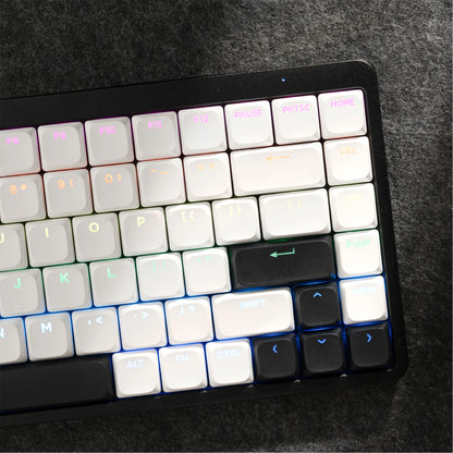 YMDK Ultra-slim Low Profile Keycaps 127 Keys Dye-Sub JWA Profile Backlit Shine Through Keycap for nuphy keychron 61/68/87/98/104/108 MX Ultra-Slim Keyboard
