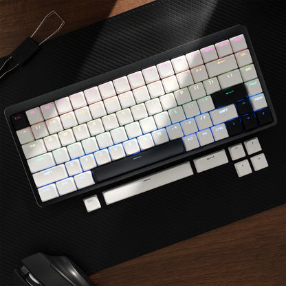 YMDK Ultra-slim Low Profile Keycaps 127 Keys Dye-Sub JWA Profile Backlit Shine Through Keycap for nuphy keychron 61/68/87/98/104/108 MX Ultra-Slim Keyboard