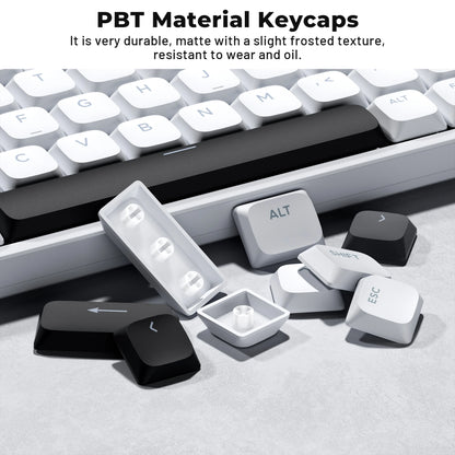 YMDK Ultra-slim Low Profile Keycaps 127 Keys Dye-Sub JWA Profile Backlit Shine Through Keycap for nuphy keychron 61/68/87/98/104/108 MX Ultra-Slim Keyboard