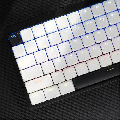 YMDK Ultra-slim Low Profile Keycaps 127 Keys Dye-Sub JWA Profile Backlit Shine Through Keycap for nuphy keychron 61/68/87/98/104/108 MX Ultra-Slim Keyboard