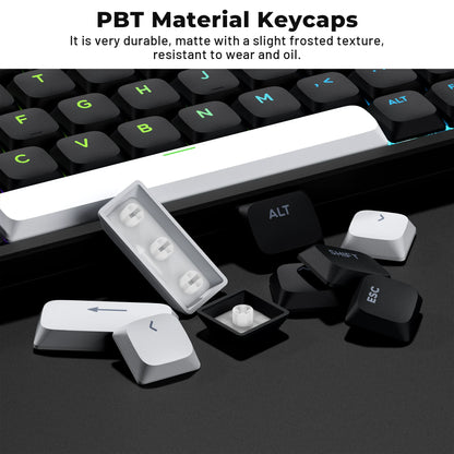 YMDK Ultra-slim Low Profile Keycaps 127 Keys Dye-Sub JWA Profile Backlit Shine Through Keycap for nuphy keychron 61/68/87/98/104/108 MX Ultra-Slim Keyboard