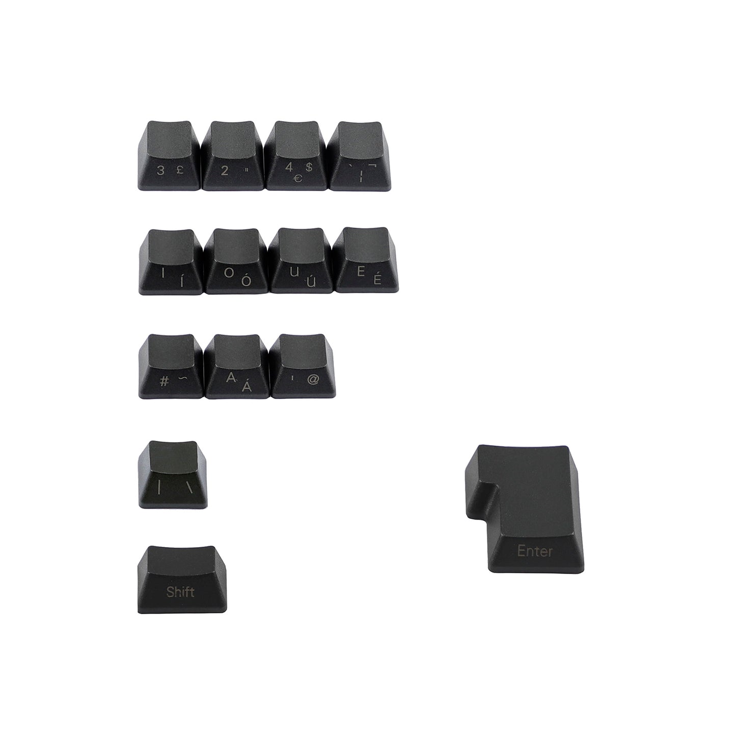 YMDK 125 Laser-Etched Dolch Keycaps (Side Printed Support UK Italian Spain De ISO)
