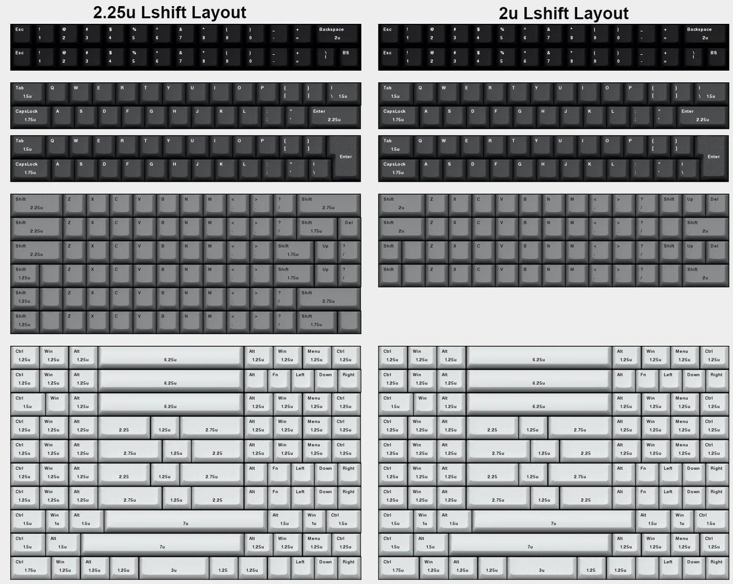 YMDK Customized GH60 64 Minila DIY Kit Aluminum CNC Case Plate Type C PCB For 60% 64 ANSI ISO Mechanical Keyboard Kit