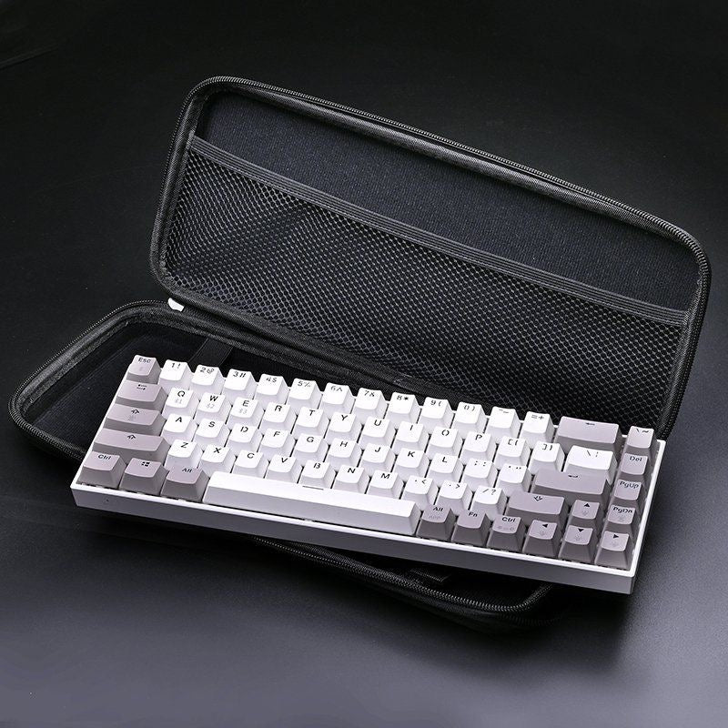 YMDK Black Oxford Hard‑Shell Keyboard Case, Shock‑Absorbent Waterproof Mechanical Keyboard Storage Bag for Mechanical Keyboard