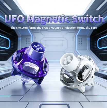 UFO Magnetic Switch Deep Clacky Sound Hot Swap 40gf Magnetic Linear Switches for Keyboard Hall Effect Keyboard RGB