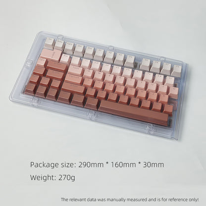 YMDK Gradient Keycaps Thick PBT Keycap Blacklit Shine Through OEM Profile 134 Key Set Cherry Profile Dye Sub Minimalist Style Custom Key Cap for MX Mechanical Keyboards