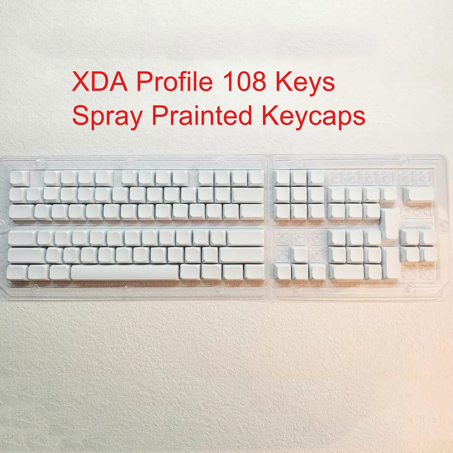 YMDK 108 Keys Black White Blank ABS Spray-painted OEM XDA Profile Keycaps for MX Mechanical Keyboards DIY Laser Engraving