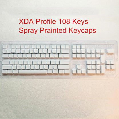 YMDK 108 Keys Black White Blank ABS Spray-painted OEM XDA Profile Keycaps for MX Mechanical Keyboards DIY Laser Engraving
