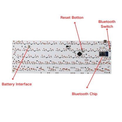 YMD60XS GH60 64 Minila QMK VIA Soldering Bluetooth PCB Fully Programmable For DIY Mechanical Keyboard  Ble YD64MQ Poker HHKB