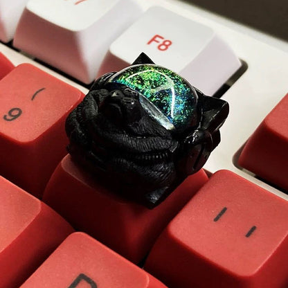 YMDK Space Dog Personalized Keycaps Novel Cool 3D Printing Custom Resin Game ESC for Mechanical Keyboard