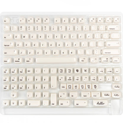 YMDK 136 Keys MAC Style Jade Ceramic Feel MOA Profile PC Material Top Print Keycaps for 61/68/87/98/104/108 MX Mechanical Keyboards