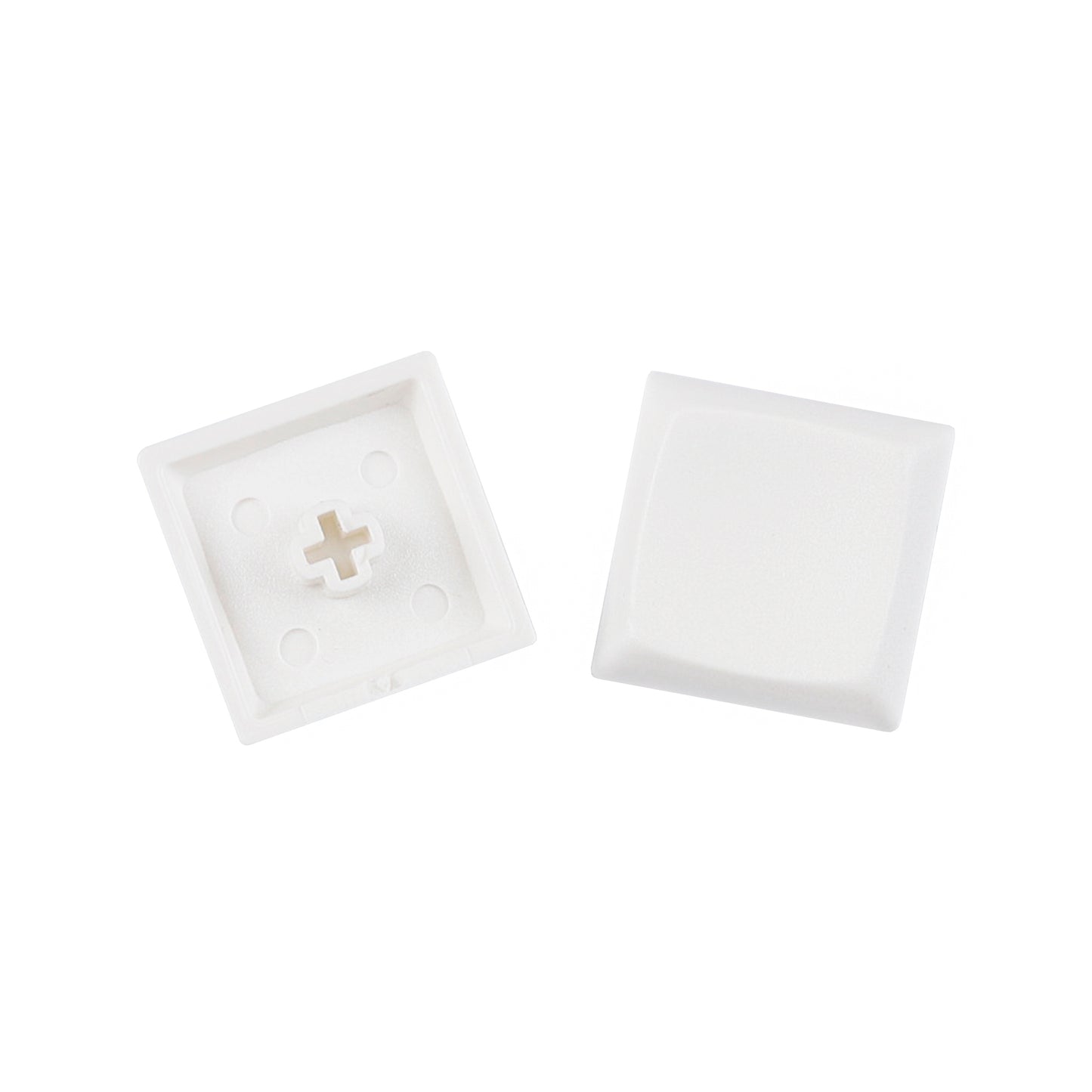 YMDK Square Round 1u Low Profile Blank Black White Keycaps PBT Material DIY for Kailh Choc 1350/1353 Switch Mechanical Keyboard