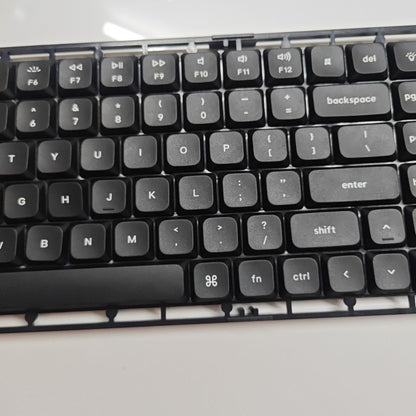 Black PBT Low Profile Keycaps, Key Caps Low Profile Cross Stem Compatible with Keychron K1 K3 Low Profile Mechanical Keyboard