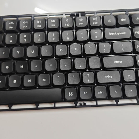 Black PBT Low Profile Keycaps, Key Caps Low Profile Cross Stem Compatible with Keychron K1 K3 Low Profile Mechanical Keyboard