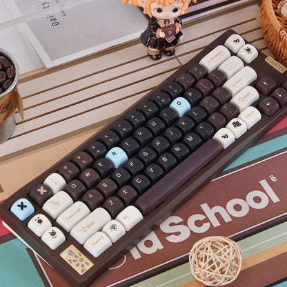 YMDK 129 Keys Brown Sugar Bobo Theme Keycaps MOA Profile PBT Dye Sub Custom Keycap for 75/87/98/104/108 Layout MX Mechanical Keyboard