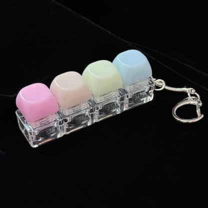 YMDK  Switch Tester Kit, Transparent PC Frame with Jelly Custom Keycaps, Portable Keychain MX Switch Sampler