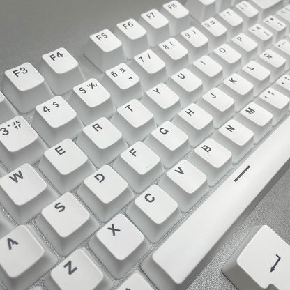 YMDK Minimalist Solid Color Backlit Spain Full Set 132 Key Double Shot OEM Profile for 68/75/87/98/104/108 MX Mechanical Keyboard