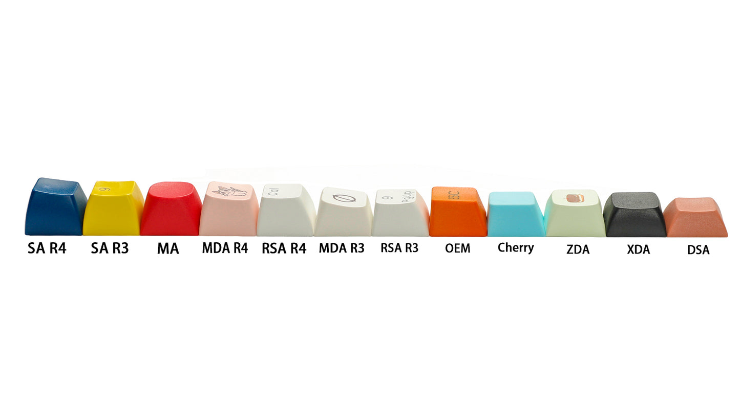 YMDK Cherry Profile 1970 Music Dye Sublimation Thick PBT MX Mechanical Keyboard Keycap