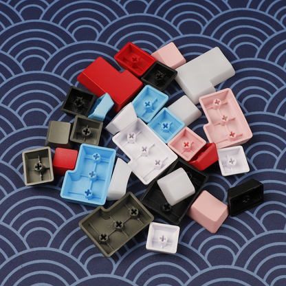 OEM Profile White Black Blue Pink ISO Keys Thick PBT Blank Keycaps For ISO Layout Keyboard