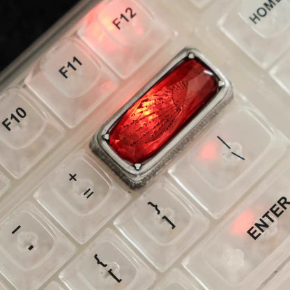 YMDK Magic Stone Shine Through Custom Keycaps 2u Resin for MX Mechanical Keyboards