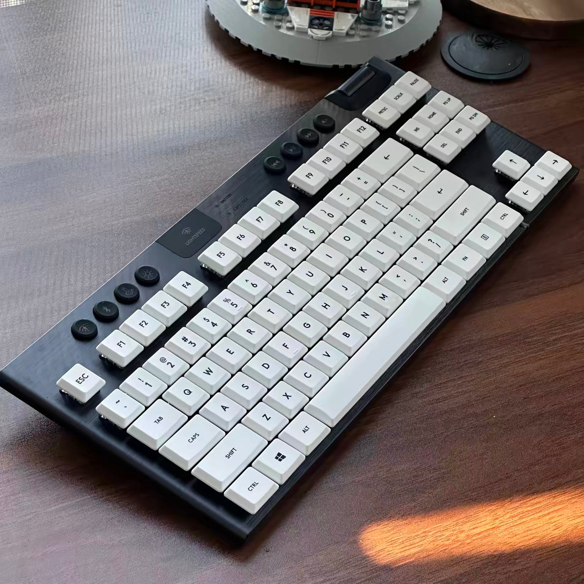 YMDK PBT Matte Black Low Profile Keycaps for Logitech G915X / G515 Mechanical Keyboard