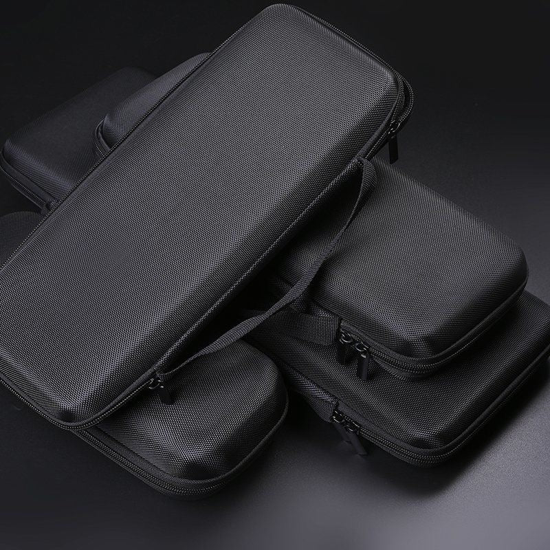 YMDK Black Oxford Hard‑Shell Keyboard Case, Shock‑Absorbent Waterproof Mechanical Keyboard Storage Bag for Mechanical Keyboard