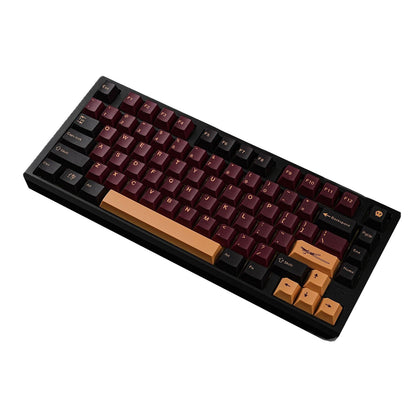 YMDK 143 Keys Red-Samurai Cherry Profile Keycaps English Russian German Spanish French PBT Dye Sub Keycap For MX Mechanical Keyboards
