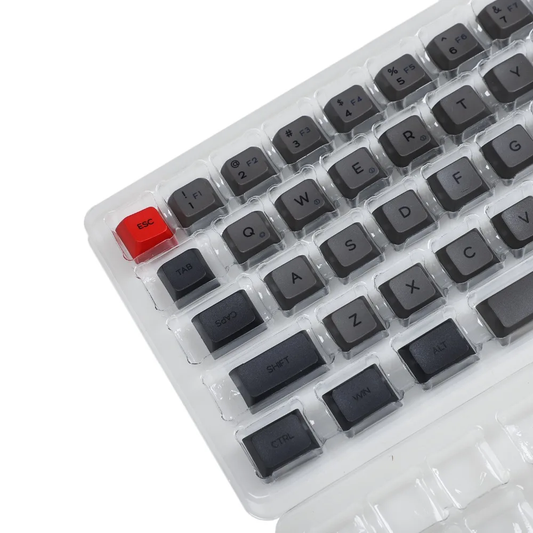 YMDK Dye Sub PBT Top Print 61 64 73 Keys Light Black Gray Red Pink White Similar To XDA Profile Keycap Set For GK73 GK73S