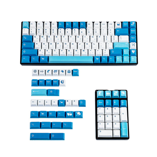 139 Sea Fog Love Keycaps(Dye Sub Cherry Profile PBT 1.5mm/ANSI 108 104 87 61 96 75 Using)