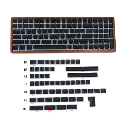 Pudding 156 Backlit Keycaps(OEM Profile Double Shot/Corsair Razer Ducky SF KBD75 Tada68 Using)