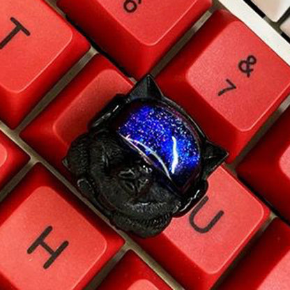 YMDK Space Dog Personalized Keycaps Novel Cool 3D Printing Custom Resin Game ESC for Mechanical Keyboard