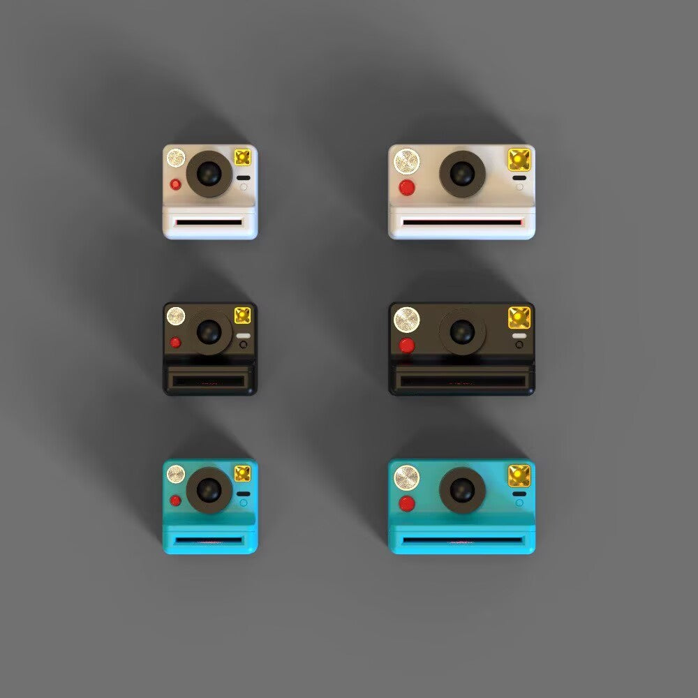 YMDK 1pcs Esc 1u Tab 1.5u Camera Theme Keycaps White Black Blue Personalized Resin 3D Cute Keycap for MX Mechanical Keyboards